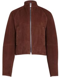 Alaïa - Round Suede Jacket - Lyst