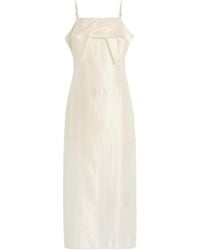 THE GARMENT - Porcha Draped Taffeta Midi Dress - Lyst