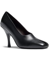 KHAITE - Eva Peep-Toe Leather Pumps - Lyst