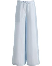 Kallmeyer - Exclusive Wesley Drawstring Crepe Wide-Leg Pants - Lyst