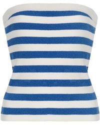 Posse - Ari Strapless Striped Top - Lyst