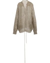 Stella McCartney - Metallic Knit Lace-up Sweater - Lyst