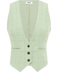 LEO LIN - Anna-May Tweed Vest - Lyst