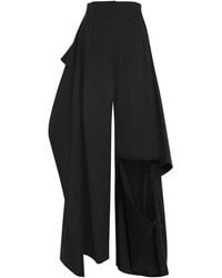 A.W.A.K.E. MODE - Asymmetric Flax-Blend Pants - Lyst