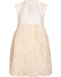 KHAITE - Blair Linen-Silk Gauze Mini Dress - Lyst