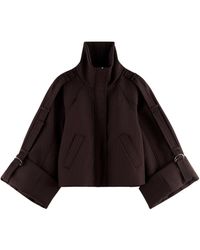 ARAKII - Exclusive Short Pleated Crepe Jacket - Lyst