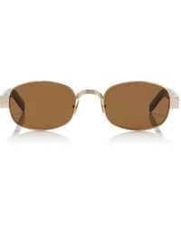 Saint Laurent - Round-Frame Metal Sunglasses - Lyst