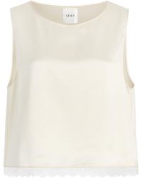 Leset - Barb Lace Cropped Top - Lyst