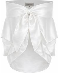 ANDRES OTALORA - Lomas Tie-Detailed Silk Blouse - Lyst
