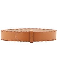 KHAITE - Theo Whipstitch Leather Belt - Lyst