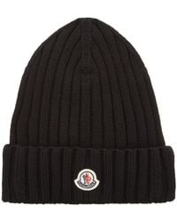 Moncler - Ribbed-knit Wool Beanie - Lyst