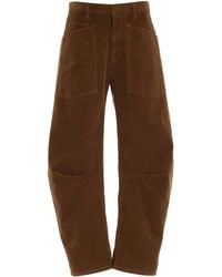 Nili Lotan - Shon Mid-rise Stretch-cotton Barrel-leg Pants - Lyst