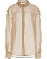 Frankie Shop - Exclusive Peri Silk-blend Chiffon Shirt - Lyst