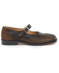Maison Margiela - Tabi Leather Mary Jane Flats - Lyst