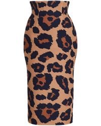 Sergio Hudson - High Waisted Wool Crepe Pencil Skirt - Lyst