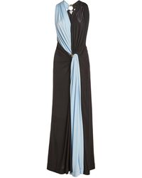 Bottega Veneta - Draped Two-tone Jersey Dress - Lyst