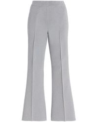 High Sport - Exclusive Kick Metallic Cotton Knit Cropped Flared Pants - Lyst