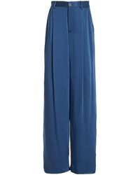 LAPOINTE - Pleated Satin Wide-leg Pants - Lyst