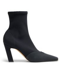 KHAITE - Nevada Stretch-Leather Ankle Boots - Lyst