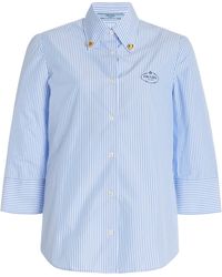 Prada - Striped Cotton Poplin Shirt - Lyst