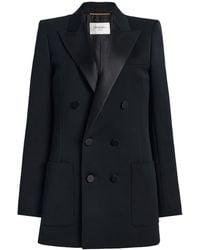 Saint Laurent - Double-Breasted Wool Jacket - Lyst