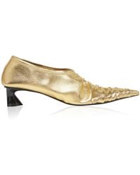 Stella McCartney - Elsa Metallic Alter Mat Heeled Mules - Lyst