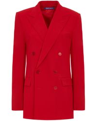 Ralph Lauren - Ramona Stretch Wool-Blend Double-Breasted Blazer - Lyst