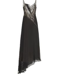 Givenchy - Sleeveless Lace-panelled Silk Gown - Lyst