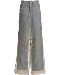 Christopher Esber - Silk-cotton Wide-leg Jeans - Lyst