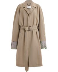 Maison Margiela - Belted Wool Trench Coat - Lyst
