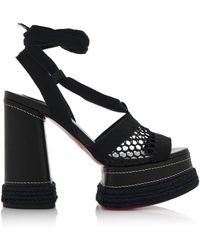 Christian Louboutin - Toledissima 130Mm Crocheted Platform Sandals - Lyst