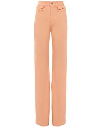 Chloé - Rigid High-Rise Organic Denim Flared Jeans - Lyst