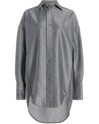 DARKPARK - Carla Oversized Metallic Denim Shirt - Lyst
