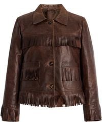 Nili Lotan - Lazare Fringed Leather Jacket - Lyst