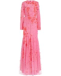Monique Lhuillier - Embroidered Gown - Lyst