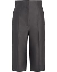 KHAITE - Raelle Tailored Wool-Silk Cady Shorts - Lyst