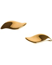 KHAITE - Leaf 18k Gold-plated Clip-on Earrings - Lyst