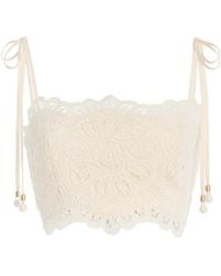 Zimmermann - Rhiannon Lace Crop Top - Lyst