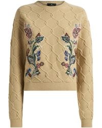 Etro - Embroidered Wool-Cashmere Sweater - Lyst