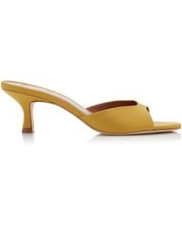STAUD - Brigitte Satin Mules - Lyst