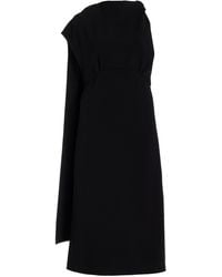 Proenza Schouler - Maude Asymmetric Crepe Midi Dress - Lyst