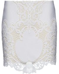 Magda Butrym - Embroidered Cotton Lace Mini Skirt - Lyst