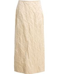FFORME - Mena Straight Cotton-Blend Midi Skirt - Lyst