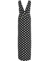 Brandon Maxwell - Exclusive Riviera Polka-Dot Wool-Silk Maxi Dress - Lyst