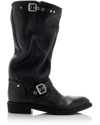 Golden Goose - Buckled Leather Knee Boots - Lyst