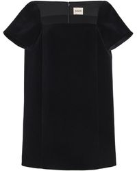 KHAITE - Benji Velvet Mini Dress - Lyst