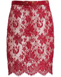 Franchise - Paulina Lace Midi Skirt - Lyst