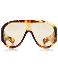 Bottega Veneta - Scudo Shield Acetate Sunglasses - Lyst
