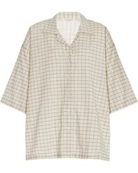 ELCE - Exclusive Rae Checked Cotton-blend Shirt - Lyst