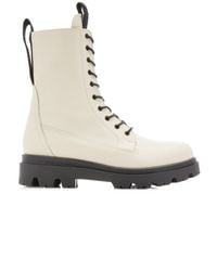 Flattered Lovi Leather Combat Boots - White